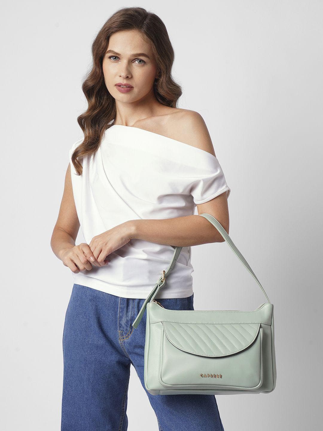 Buy Caprese Jessica Women Green Medium Hobo Bag - - Accessories for Women