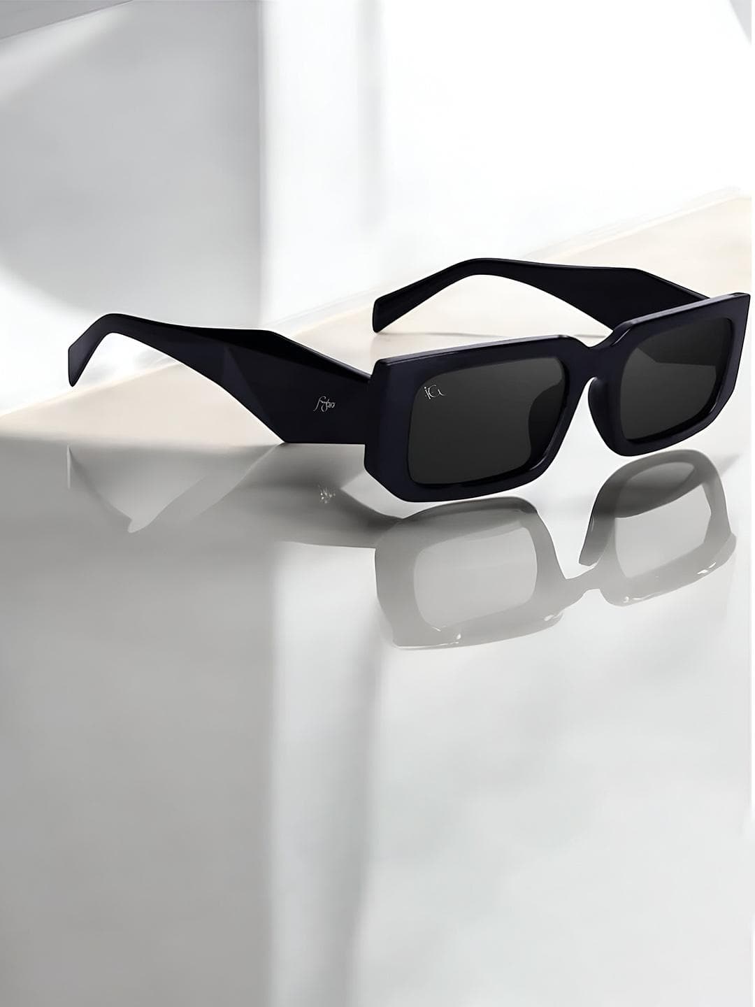 Buy FUNGLASSES Unisex Rectangle Sunglasses With UV Protected Lens JL9280 PRADA BLACK - - Accessories for Unisex