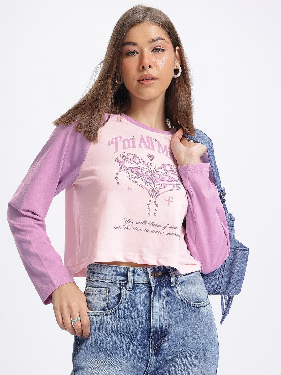 glitchez Typography Charm Regular Fit T-shirt
