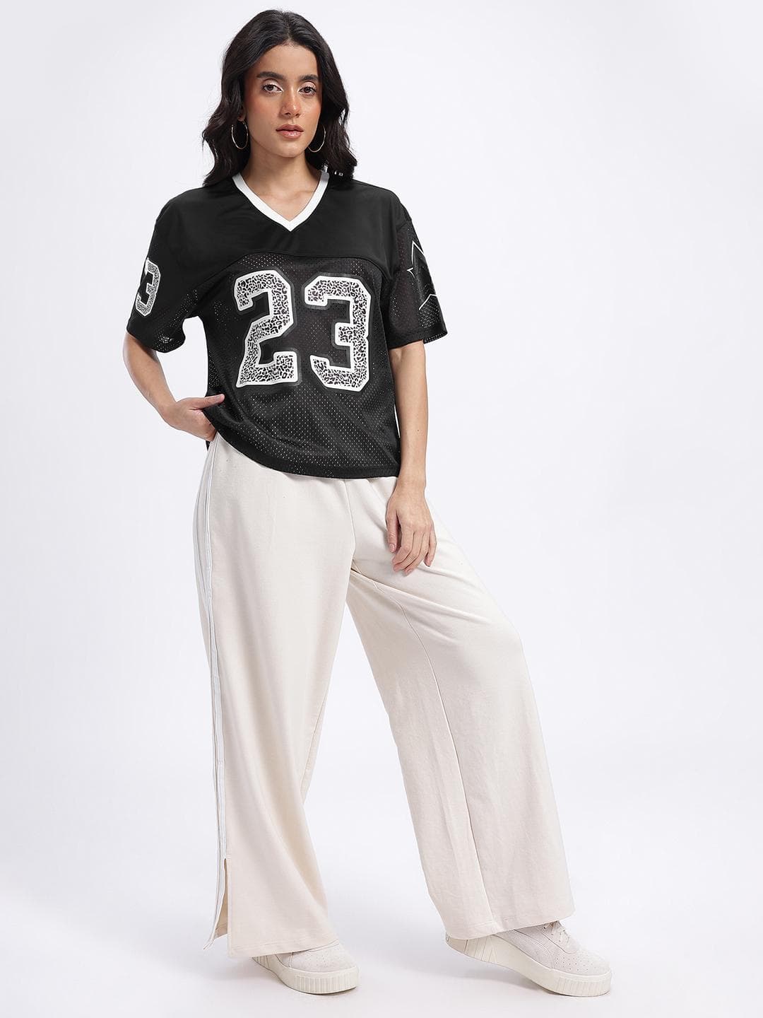 glitchez Placement Print Oversized T-shirt