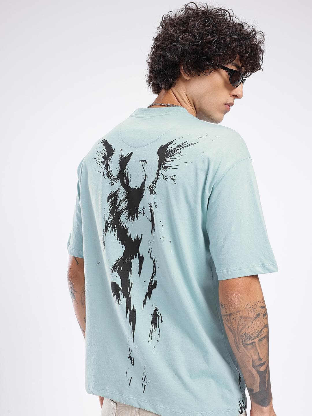 glitchez Graphic Printed Oversized T-shirt