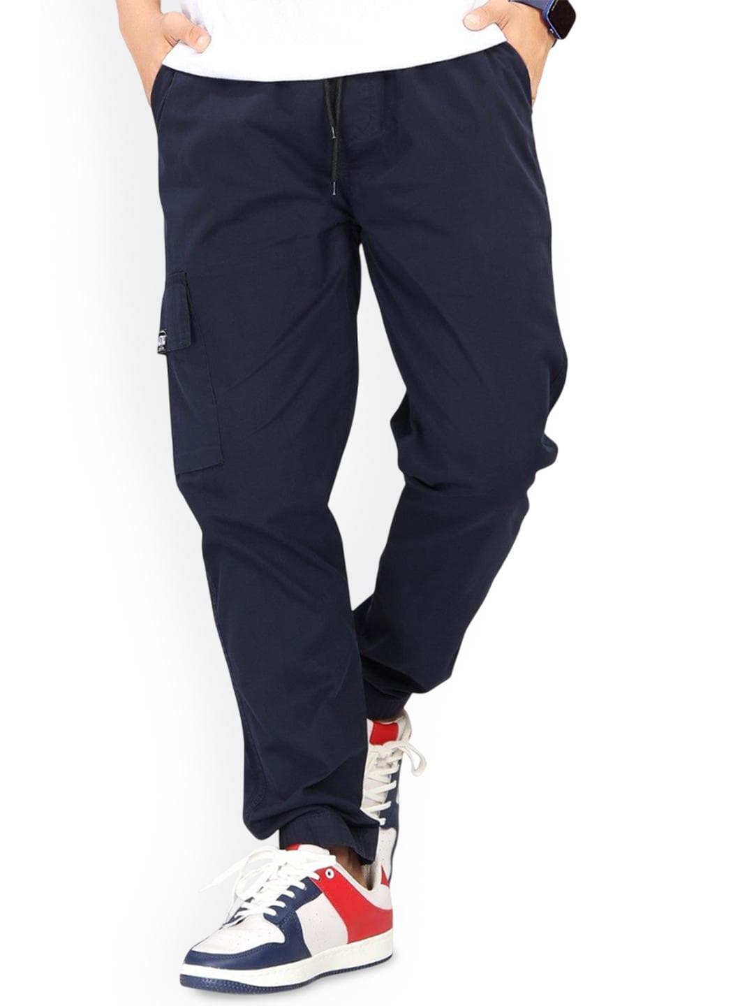 UNOseven Boys Smart Tapered Fit Denim Cargo Joggers