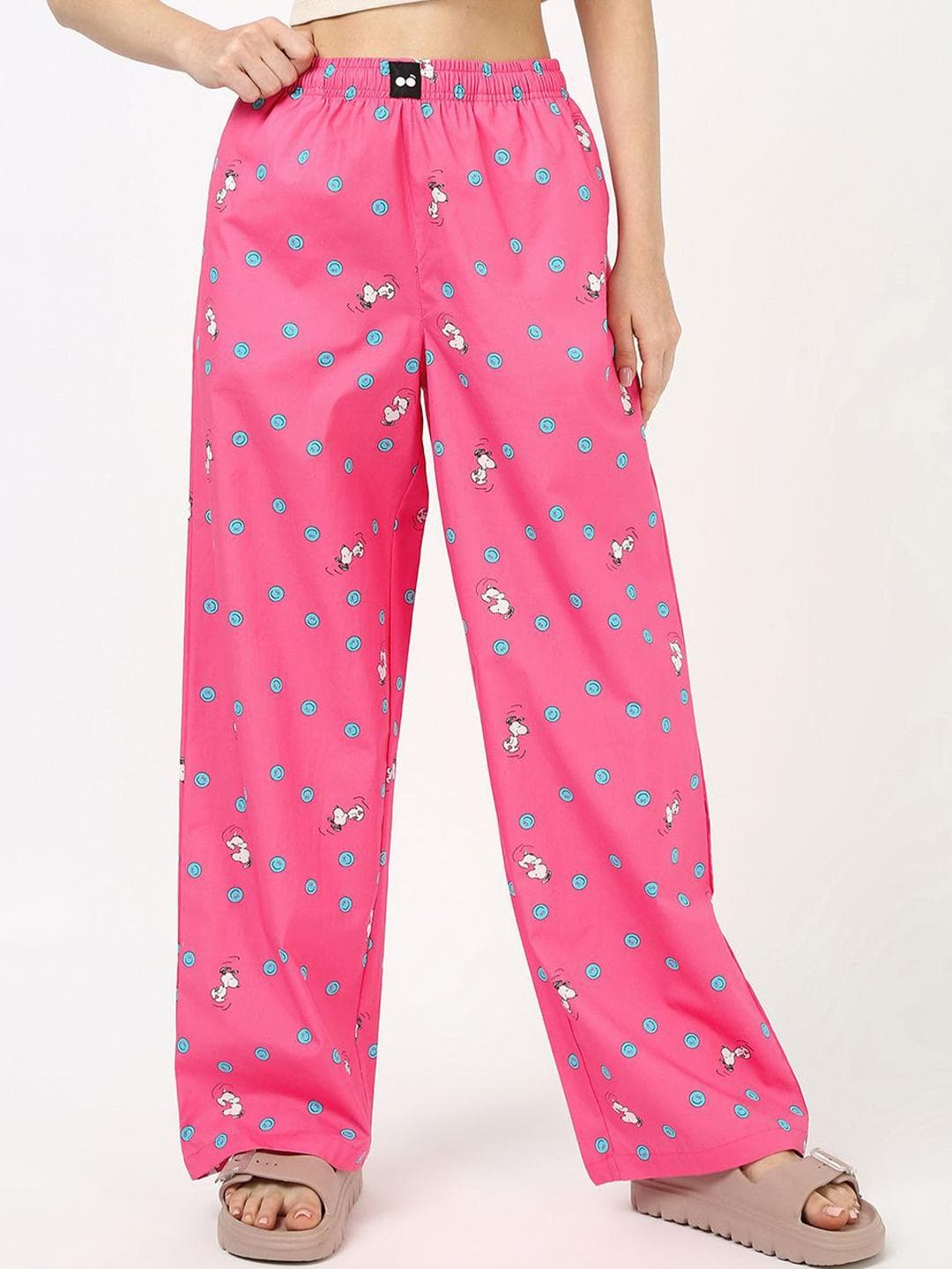 Bewakoof All Over Printed Wide Leg Lounge Pants