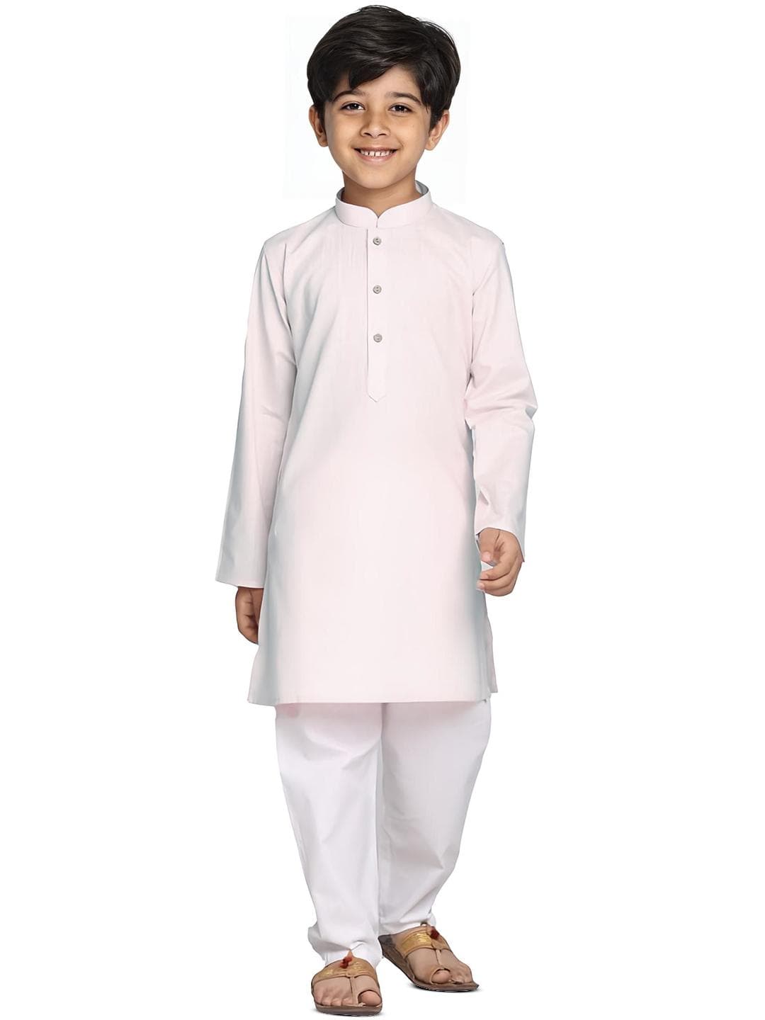 Enmozz Boys Mandarin Collar Straight Kurta