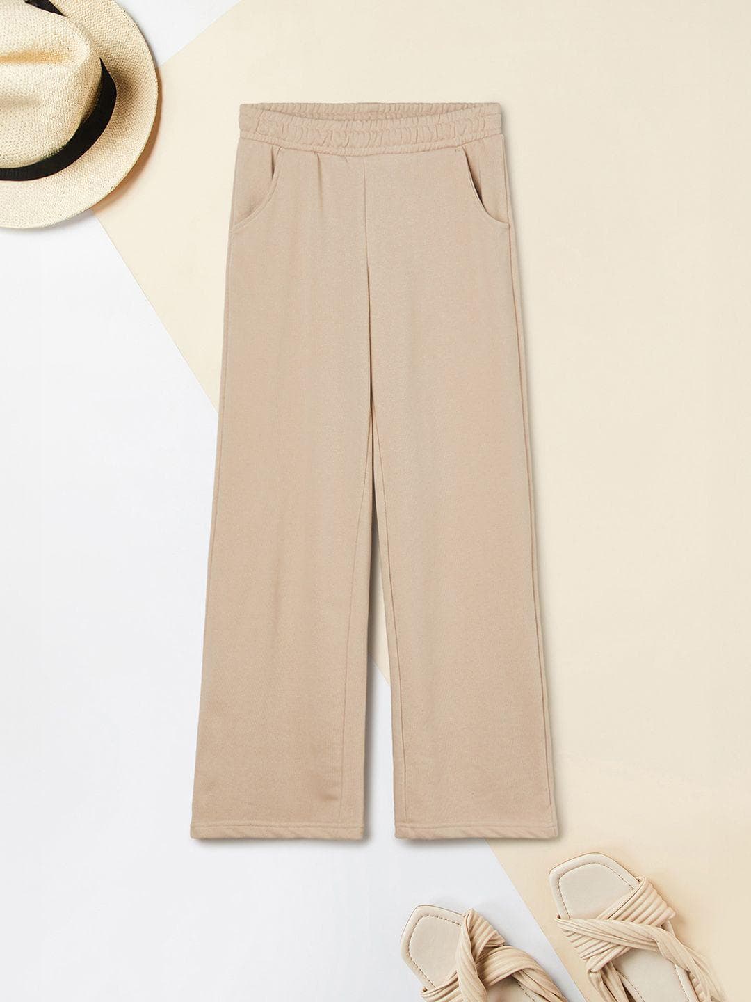 max Girls Mid-Rise Regular Fit Parallel Trousers