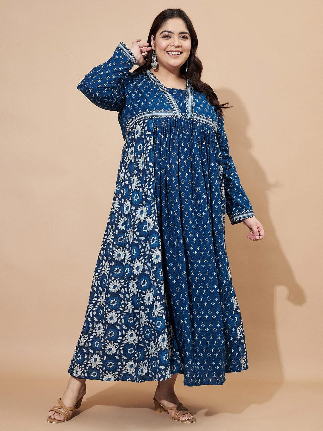 KALINI Women Floral Printed Floral Anarkali Kurta