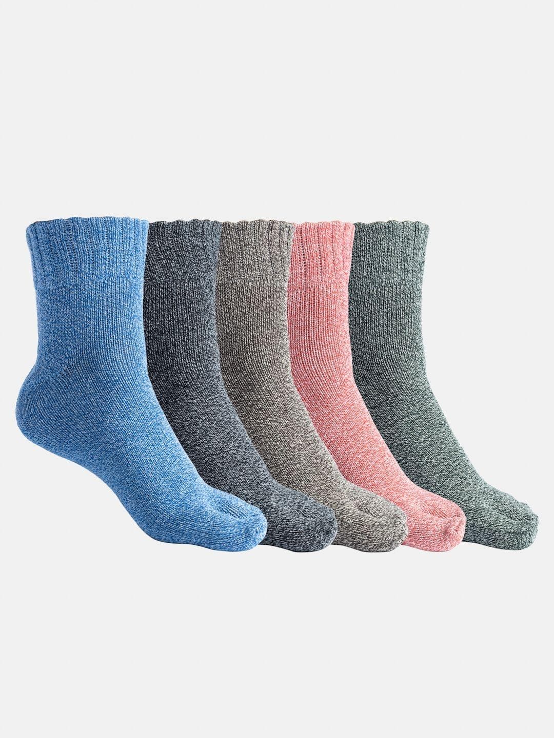 Texlon Kids Pack of 5 Ankle-Length Socks