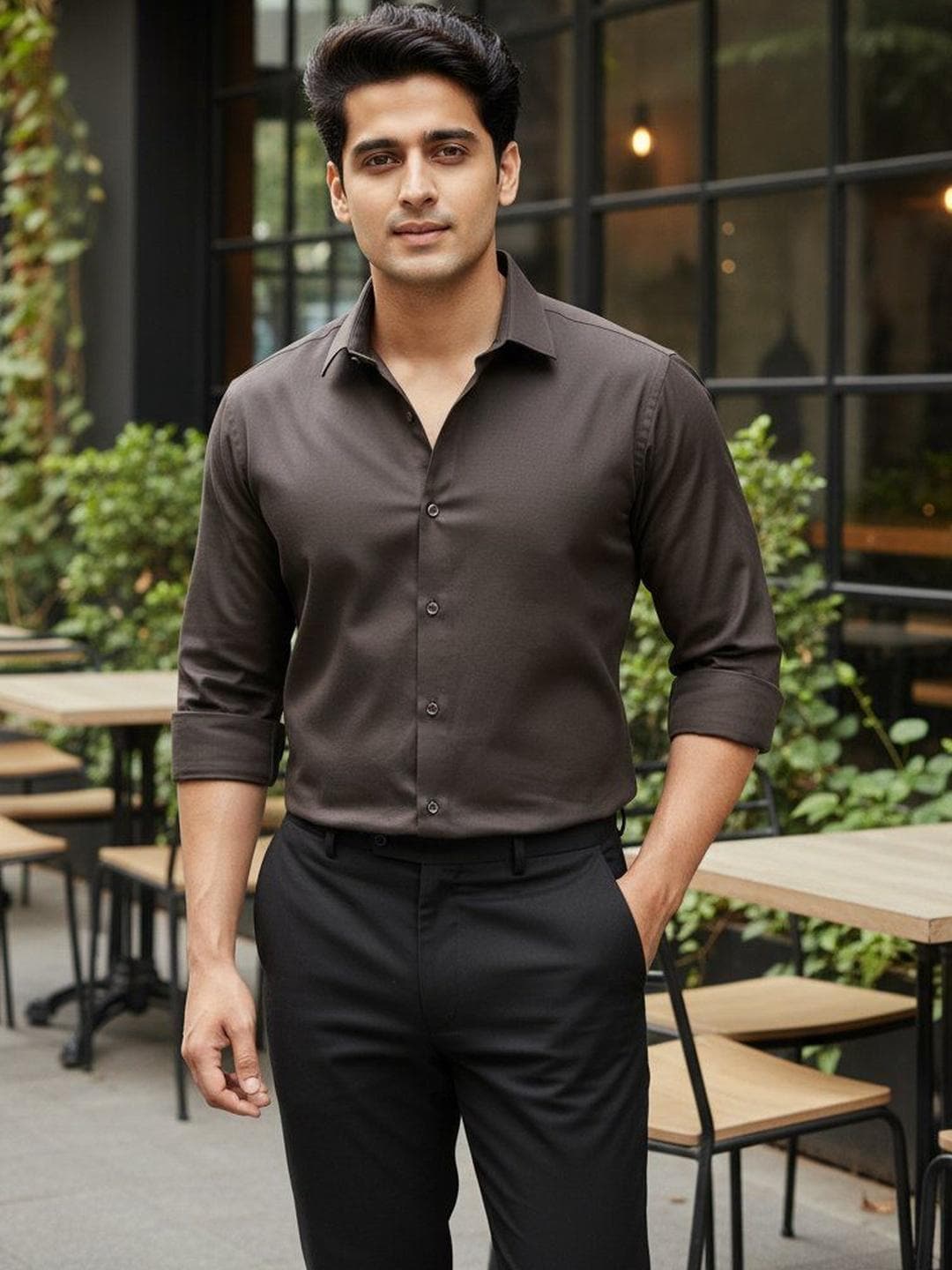 The Roadster Lifestyle Co Cotton Spread Collar Shirts