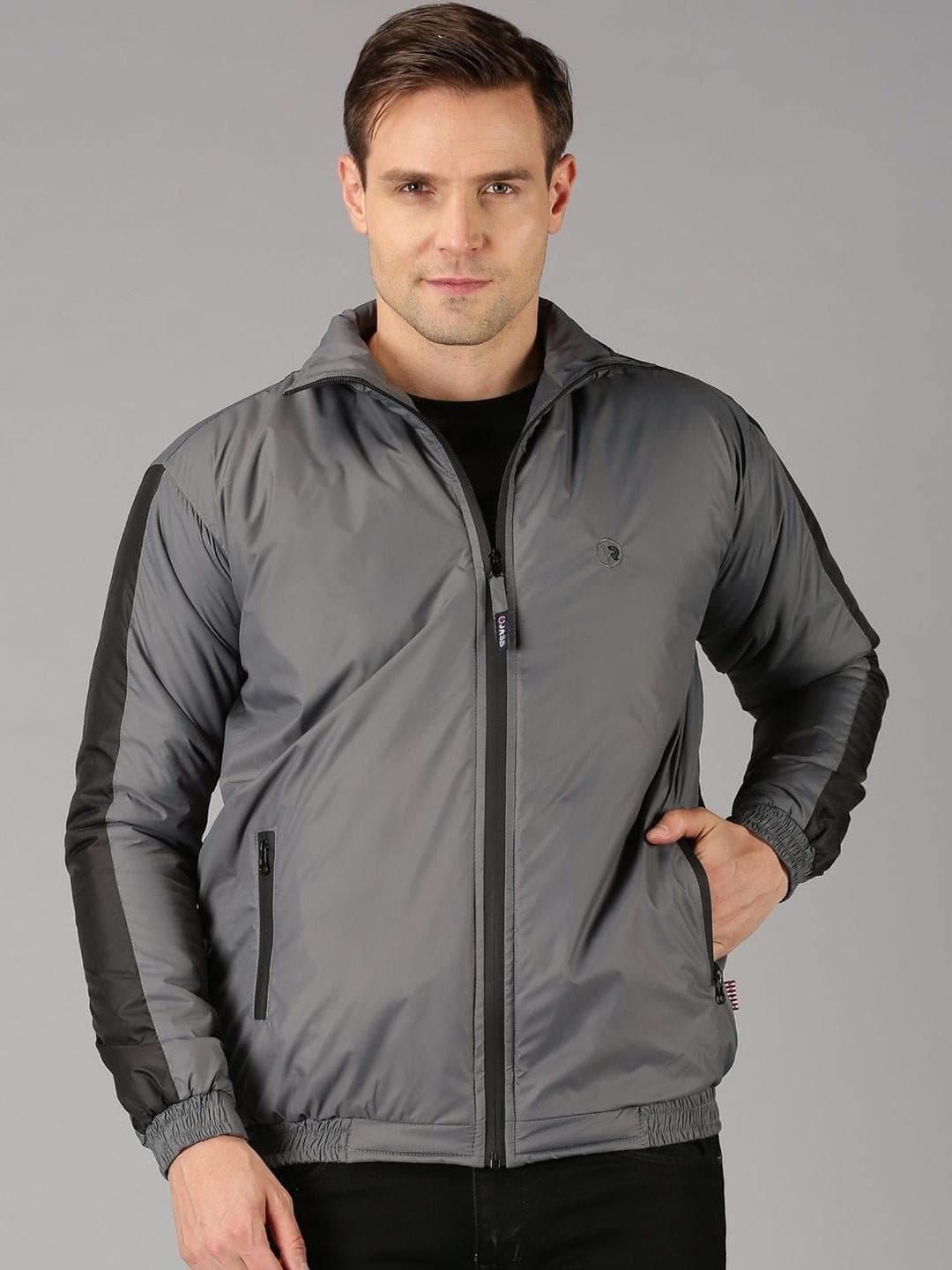 VROJASS Men Colourblocked Lightweight Sporty Jacket
