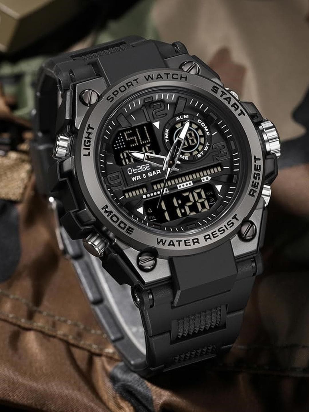 Buy Otage Men Dial & Straps Analogue And Digital Multi Function Watch F25 GunMetal - - Accessories for Men