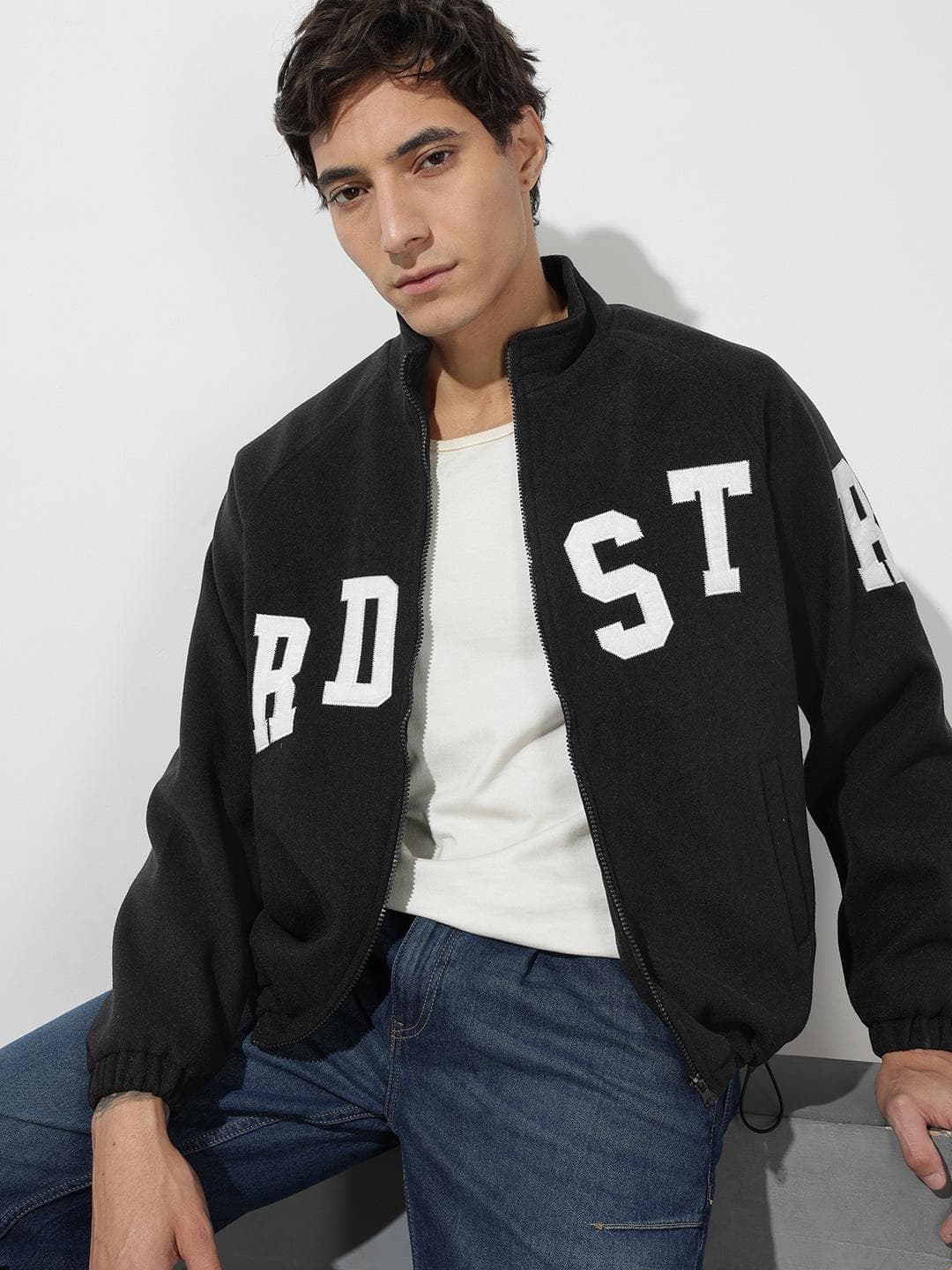 The Roadster Life Co. Brand Logo Applique Tailored Jacket