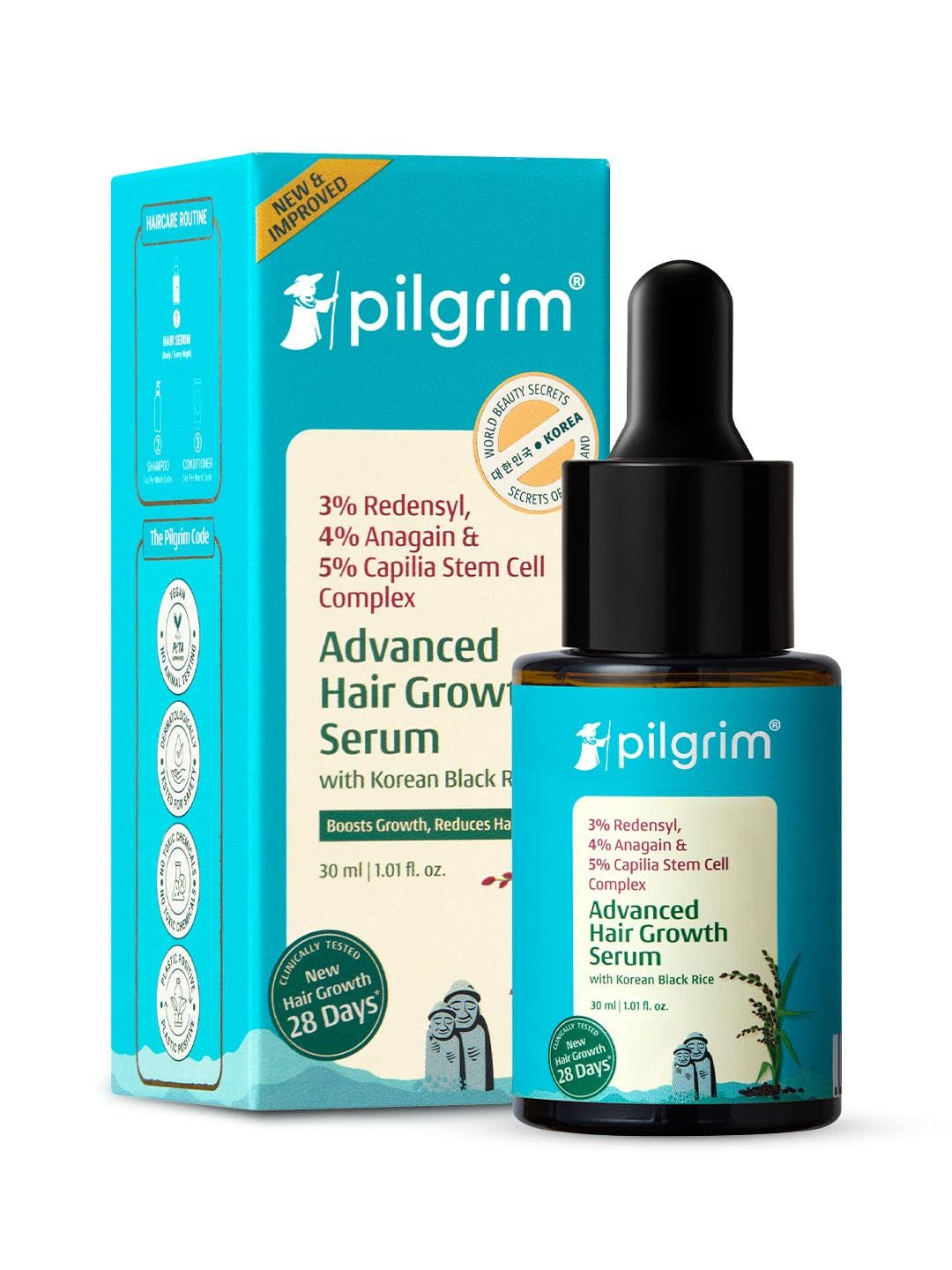 Buy Pilgrim Advanced Hair Growth Serum With Redensyl & Anagain For Hair Fall Control 30 Ml - - Personal Care for Unisex