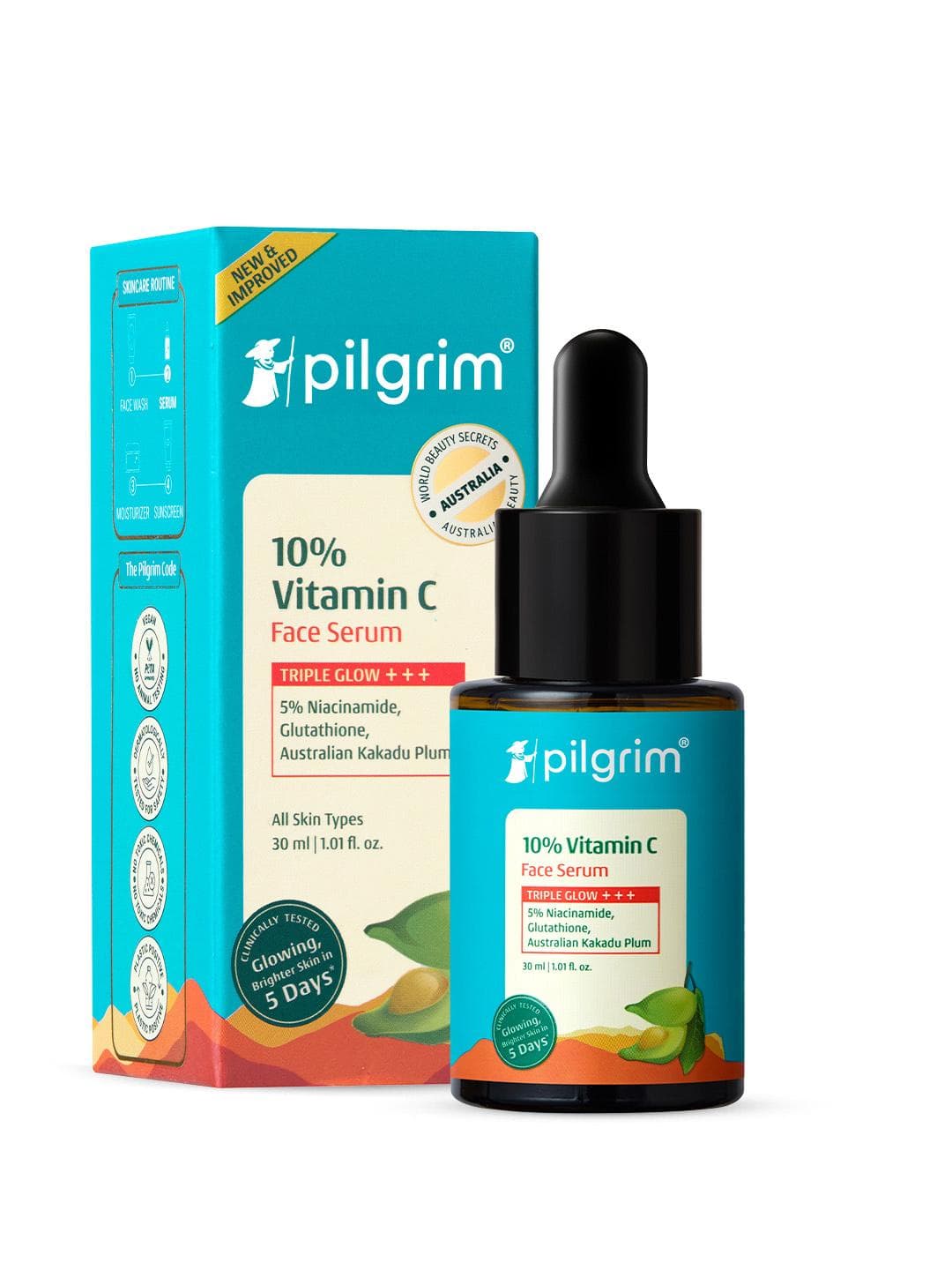 Buy Pilgrim 10% Vitamin C Face Serum With Niacinamide & Kakadu Plum 30 Ml - - Personal Care for Unisex