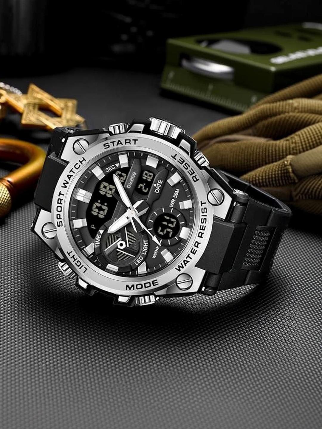 Buy Otage Men Dial & Straps Analogue And Digital Multi Function Watch F18 Silver - - Accessories for Men