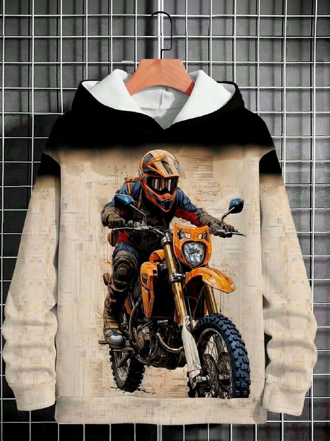 YK Boys Printed Hooded Sweatshirt