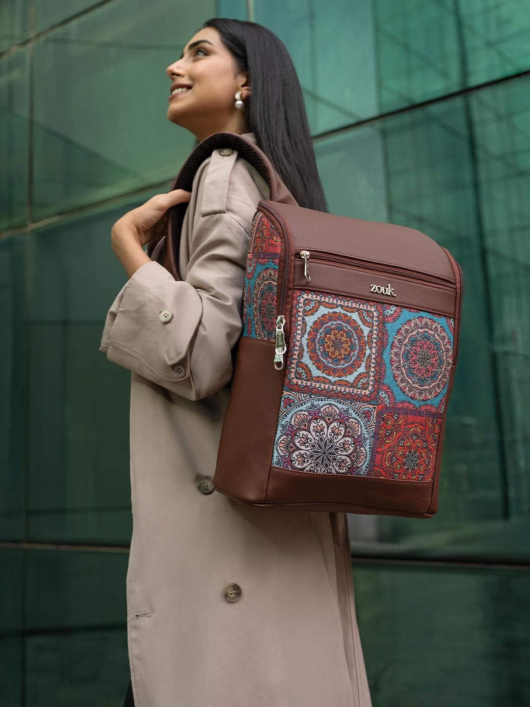 Buy ZOUK Unisex Multicolor Mandala Print Amalia Daypack - - Accessories for Unisex