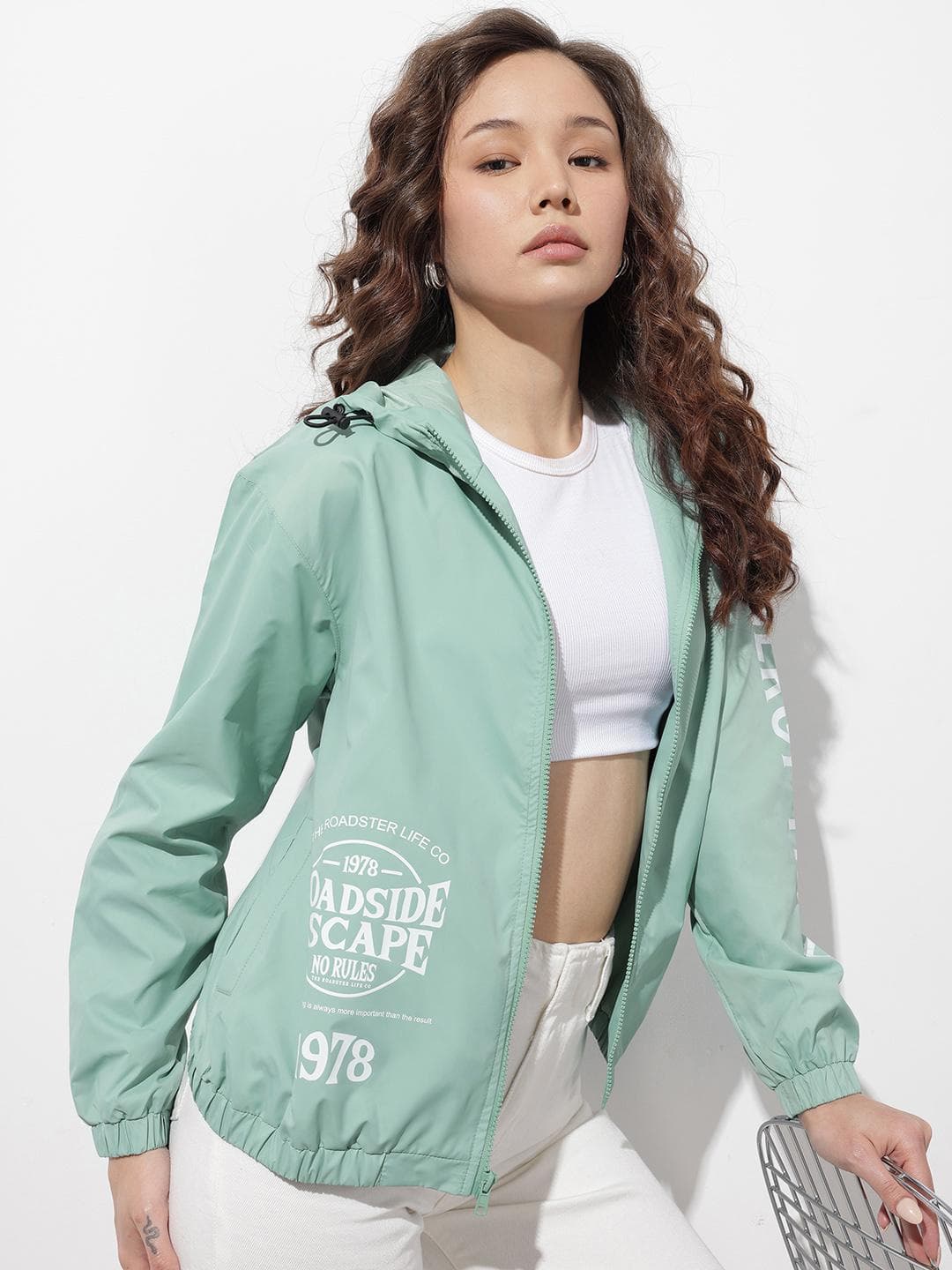 The Roadster Life Co. Typography Printed Hooded Tailored Jacket