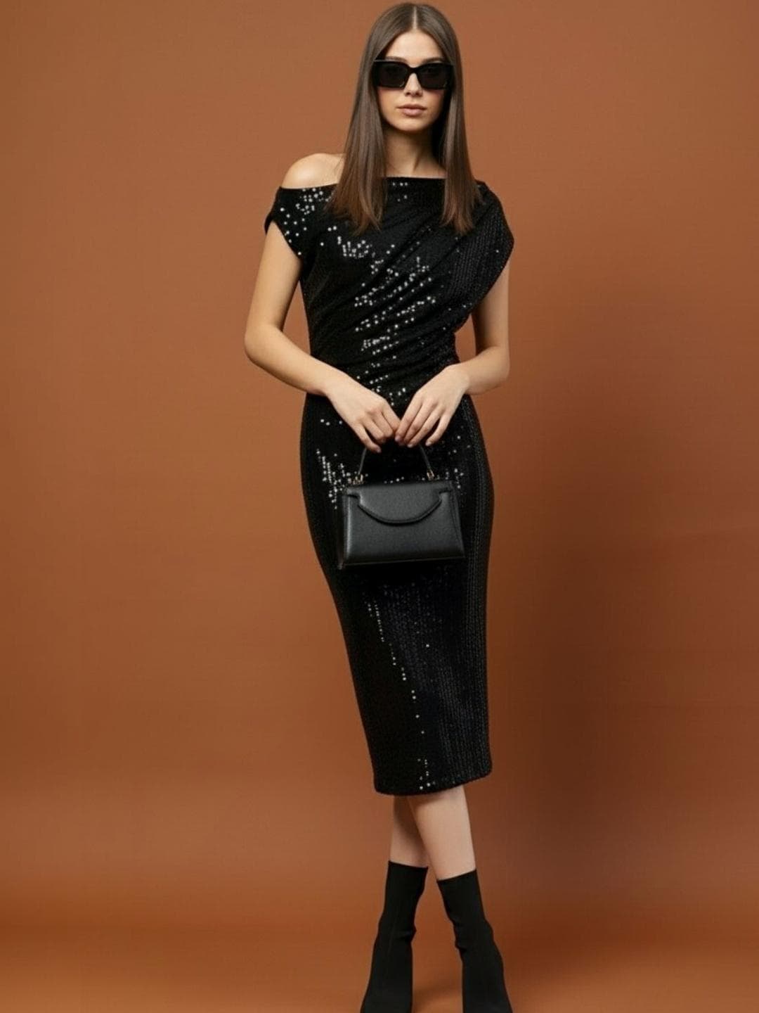 Sera Embellished Bodycon Midi Dress