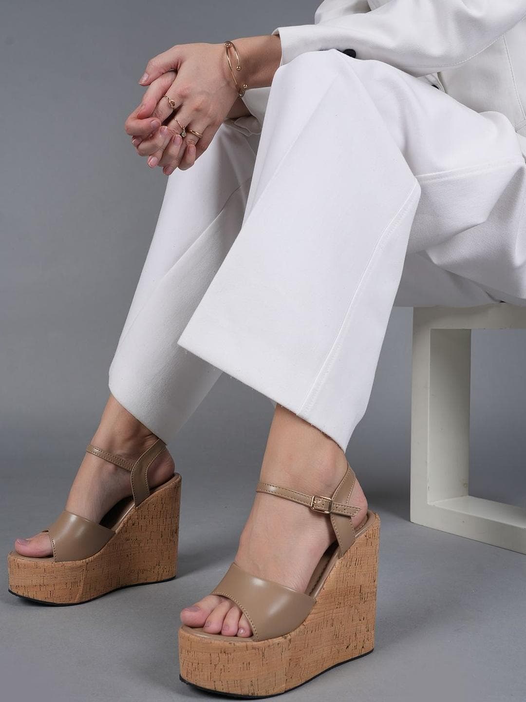 Lavie Textured Wedge Sandals