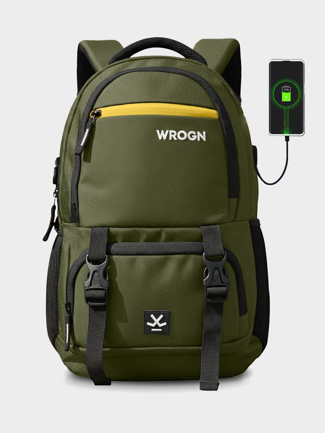 Buy WROGN Unisex Backpack With USB Charging Port 30L 40 L - - Accessories for Unisex