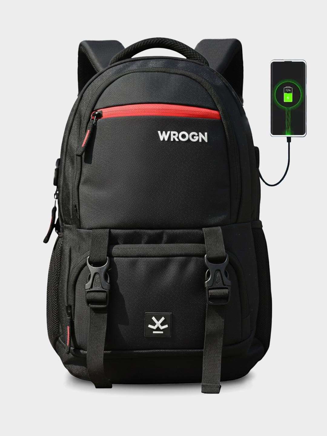 Buy WROGN Unisex Backpack With USB Charging Port 23L - - Accessories for Unisex