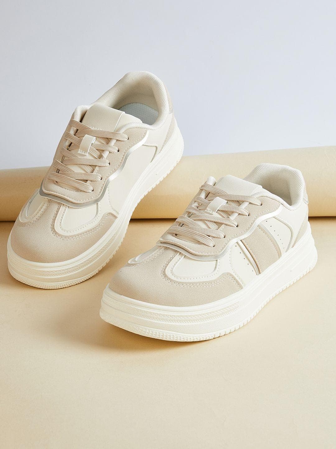 max Women Colourblocked PU Sneakers