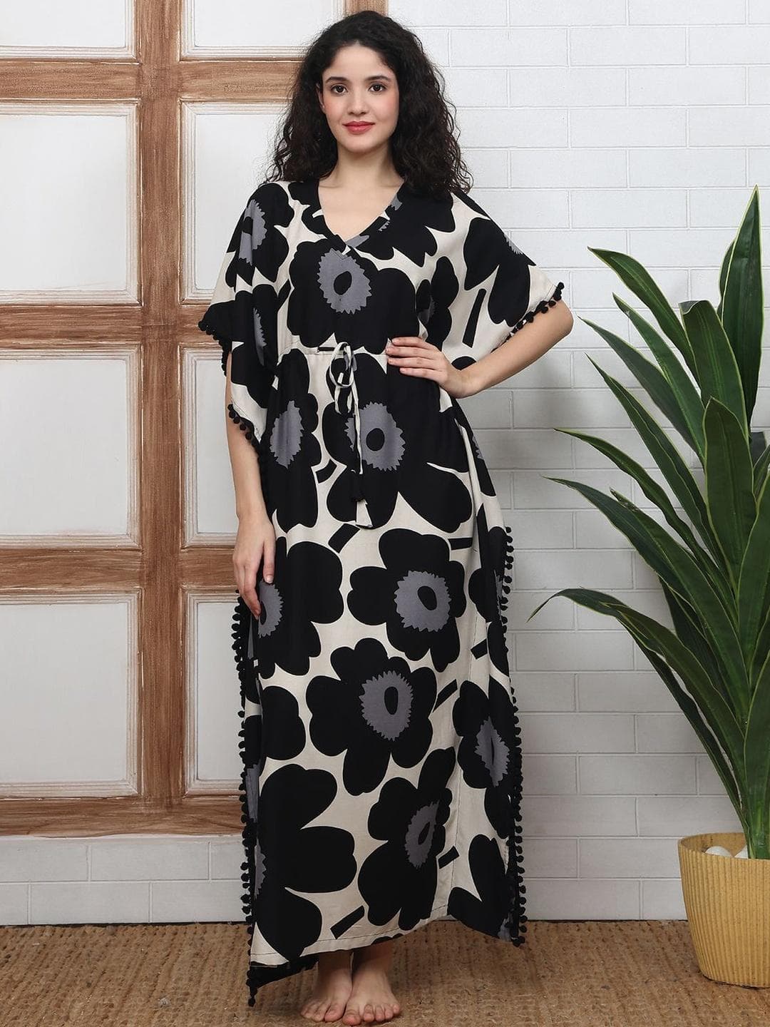 Claura Printed Maxi Nightdress