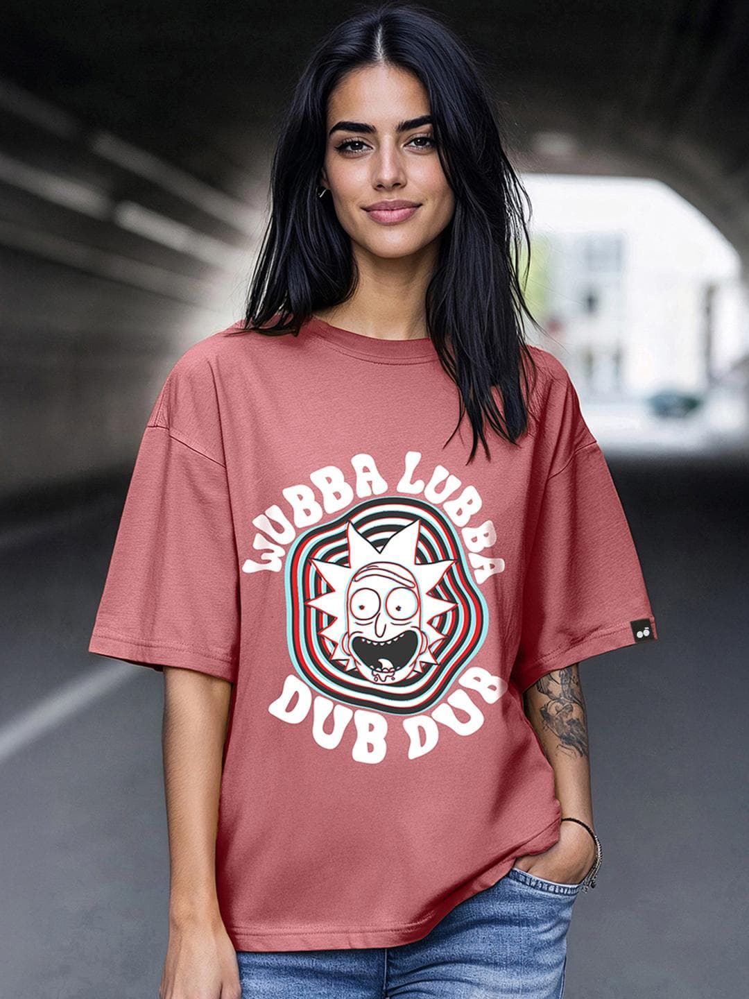 Bewakoof Oversized Graphic Printed Drop-Shoulder Sleeves Pure Cotton T-shirt