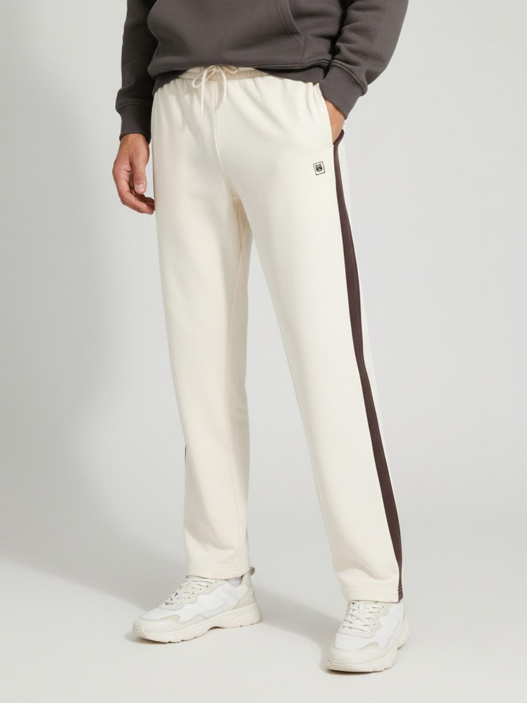 glitchez Men Side Striped Wide leg Track Pant