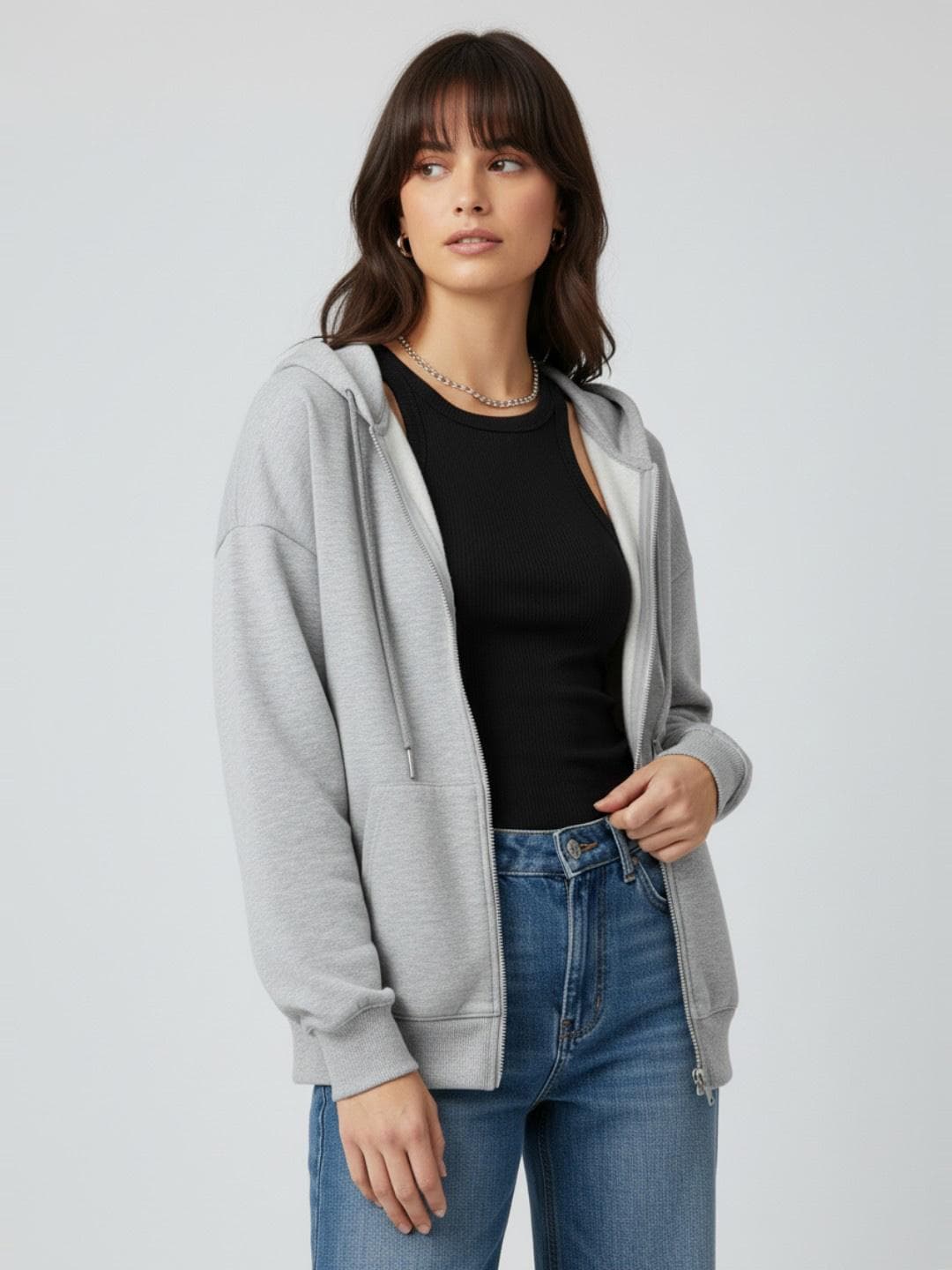 glitchez Women Hooded Oversized Sweatshirt