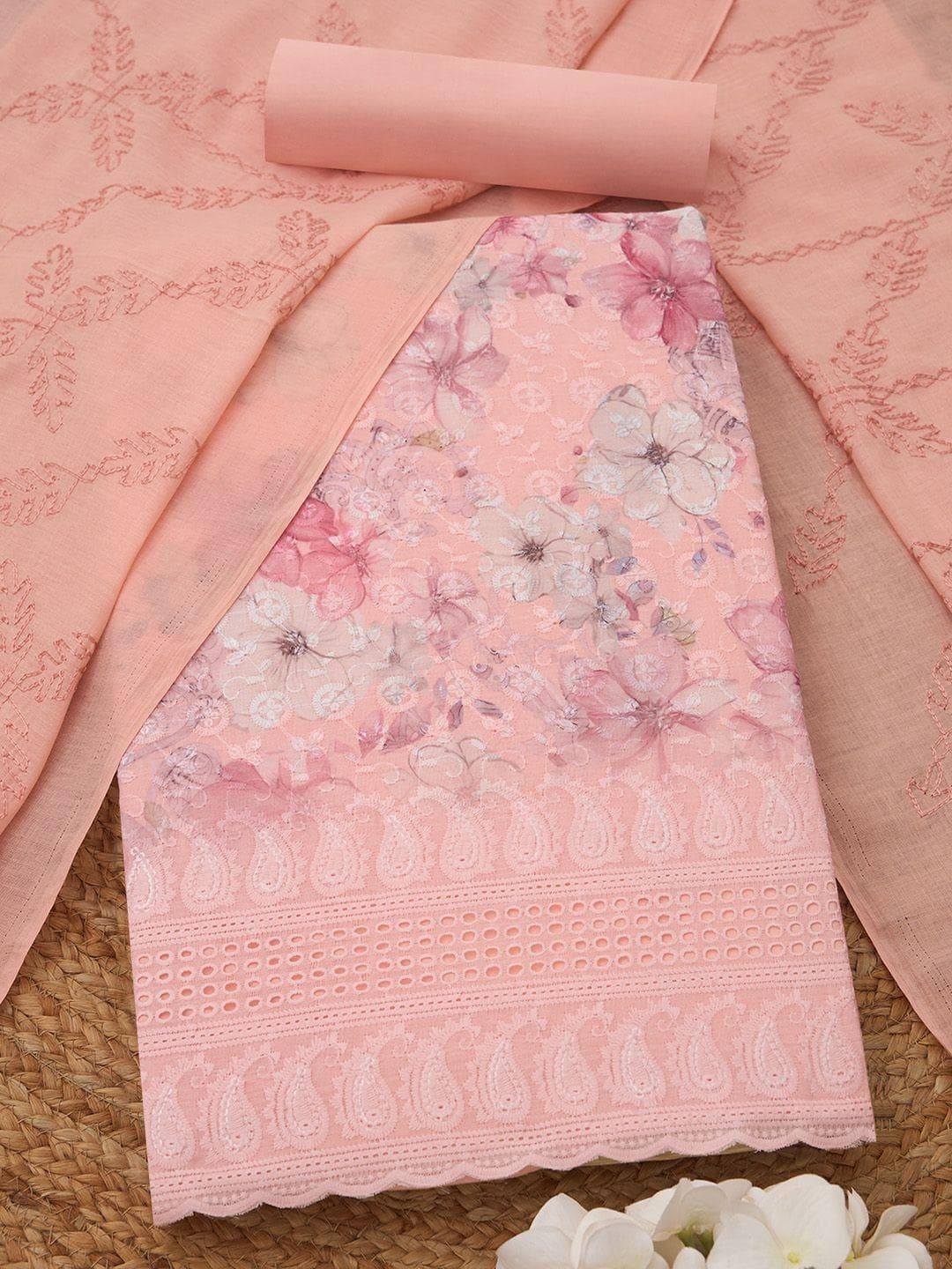 Soch Printed Pure Cotton Unstitched Dress Material