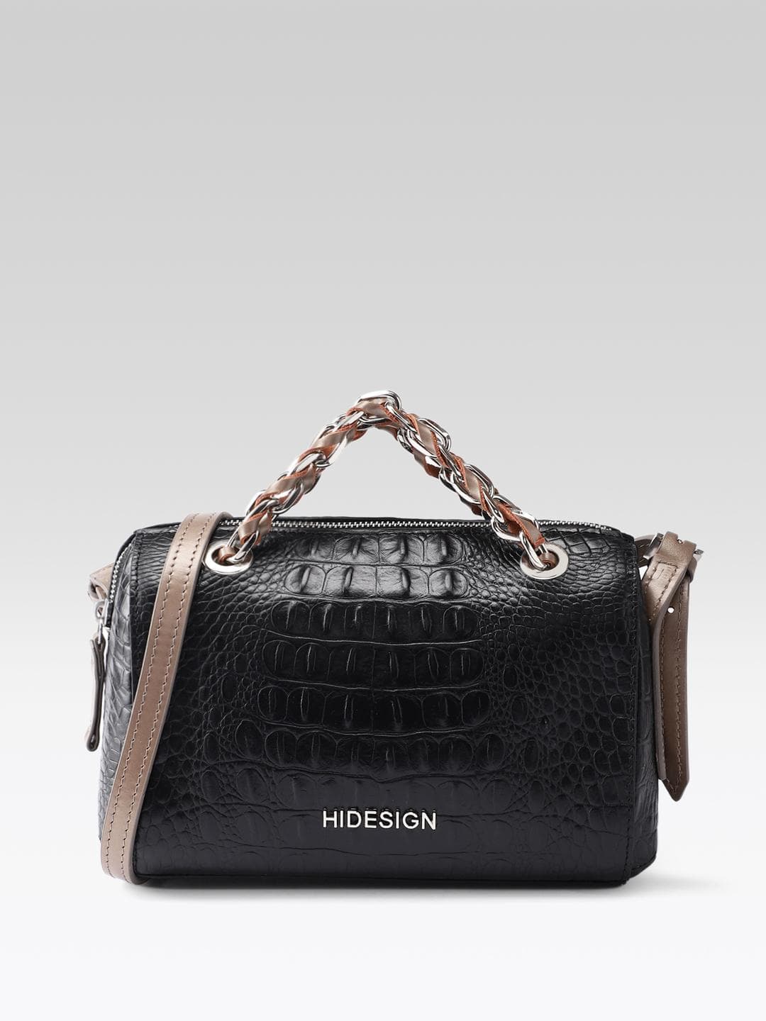 Hidesign Textured Leather Structured Handheld Bag