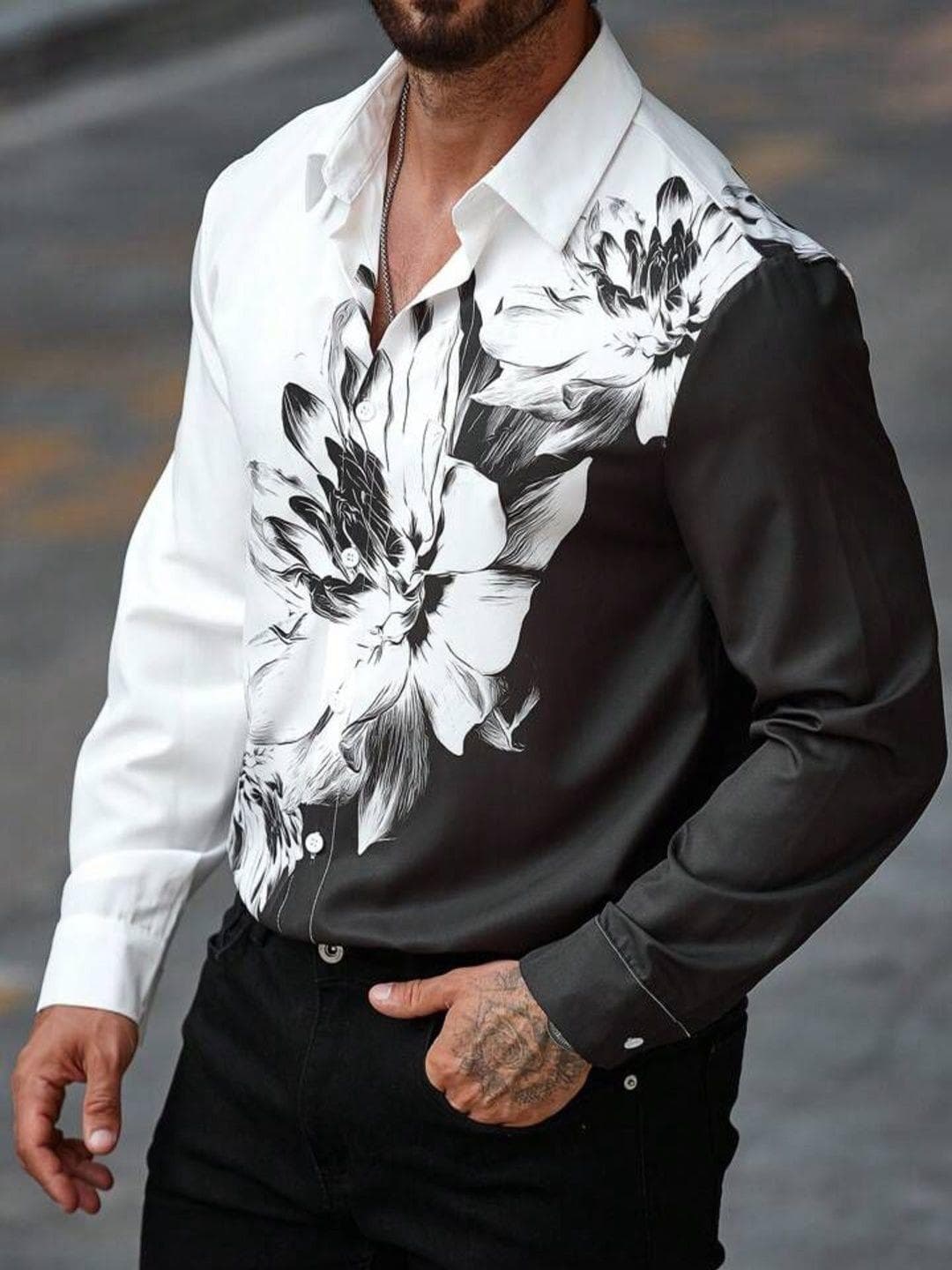 KLYZEE Men Original Floral Printed Casual Shirt