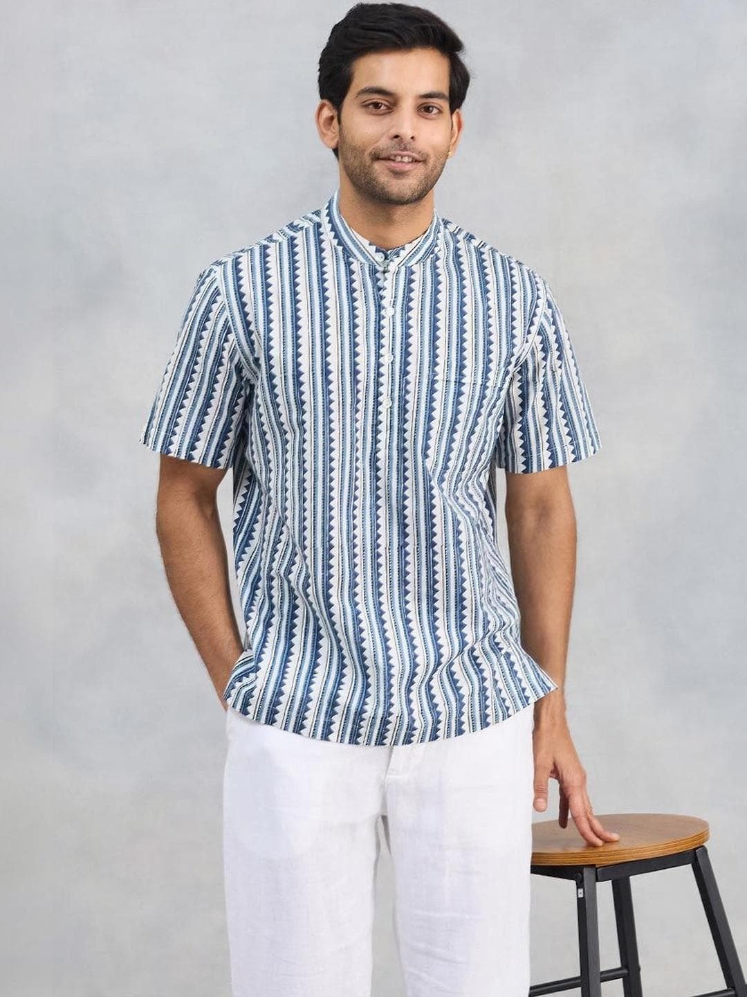 Fabindia Men Printed Casual Shirt