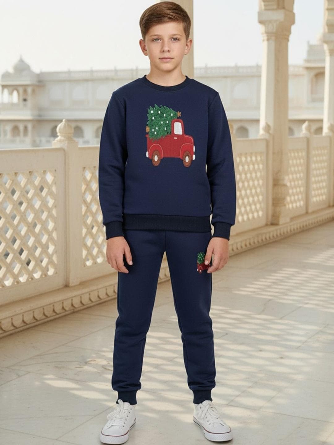 Buy Cutiekins Boys Christmas Truck Graphic Print Tracksuit - - Apparel for Boys
