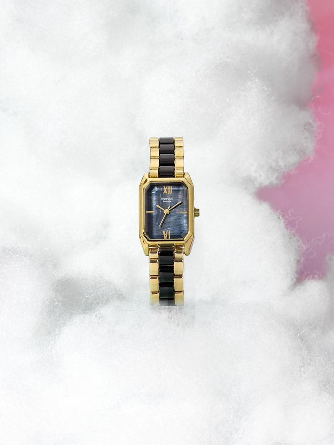Buy Sonata Poze 7 Analog Black MOP Dial Watch For Women SP80145YD01W - - Accessories for Women