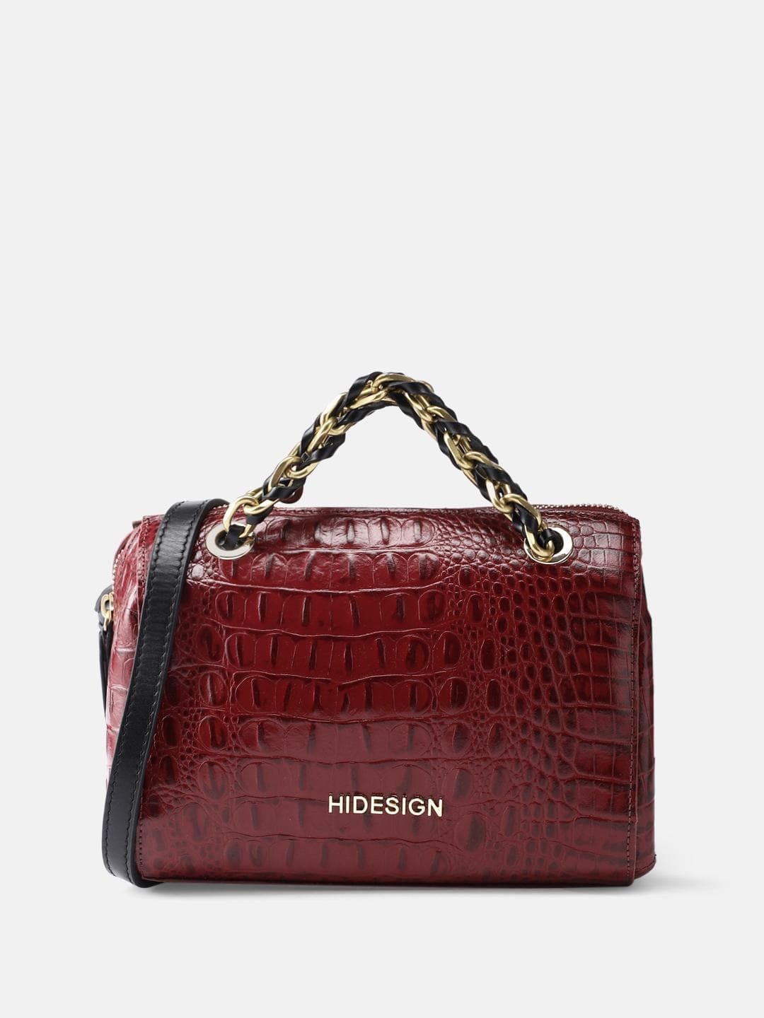 Hidesign Textured Leather Structured Handheld Bag