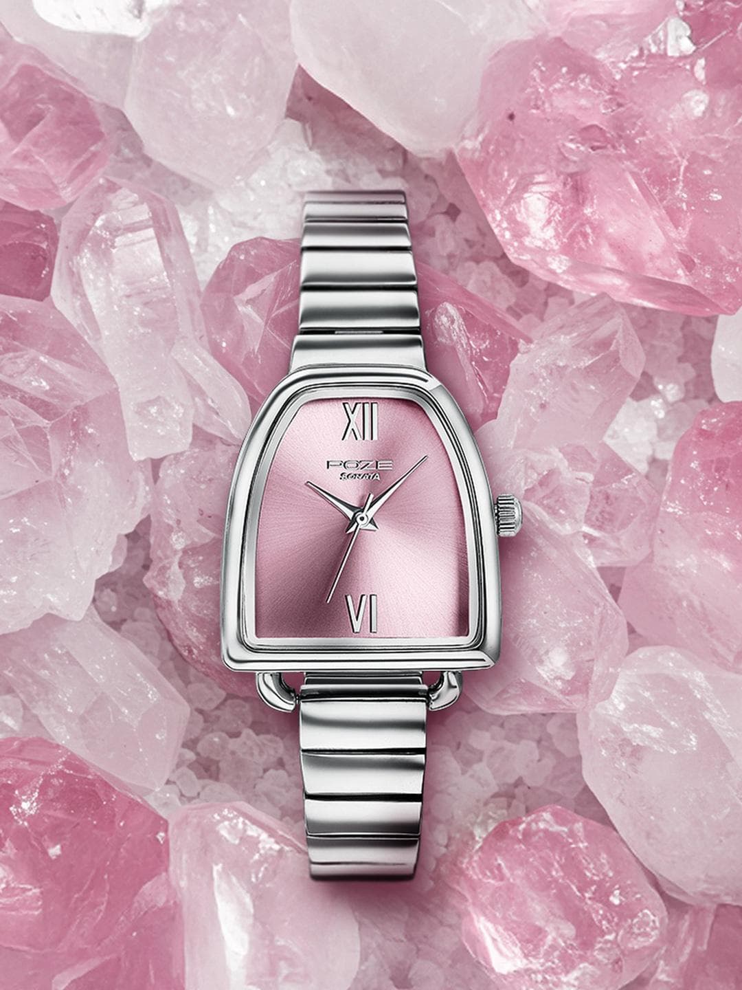 Sonata Poze 7 Analog Pink Dial Watch For Women - SP80154SM01W