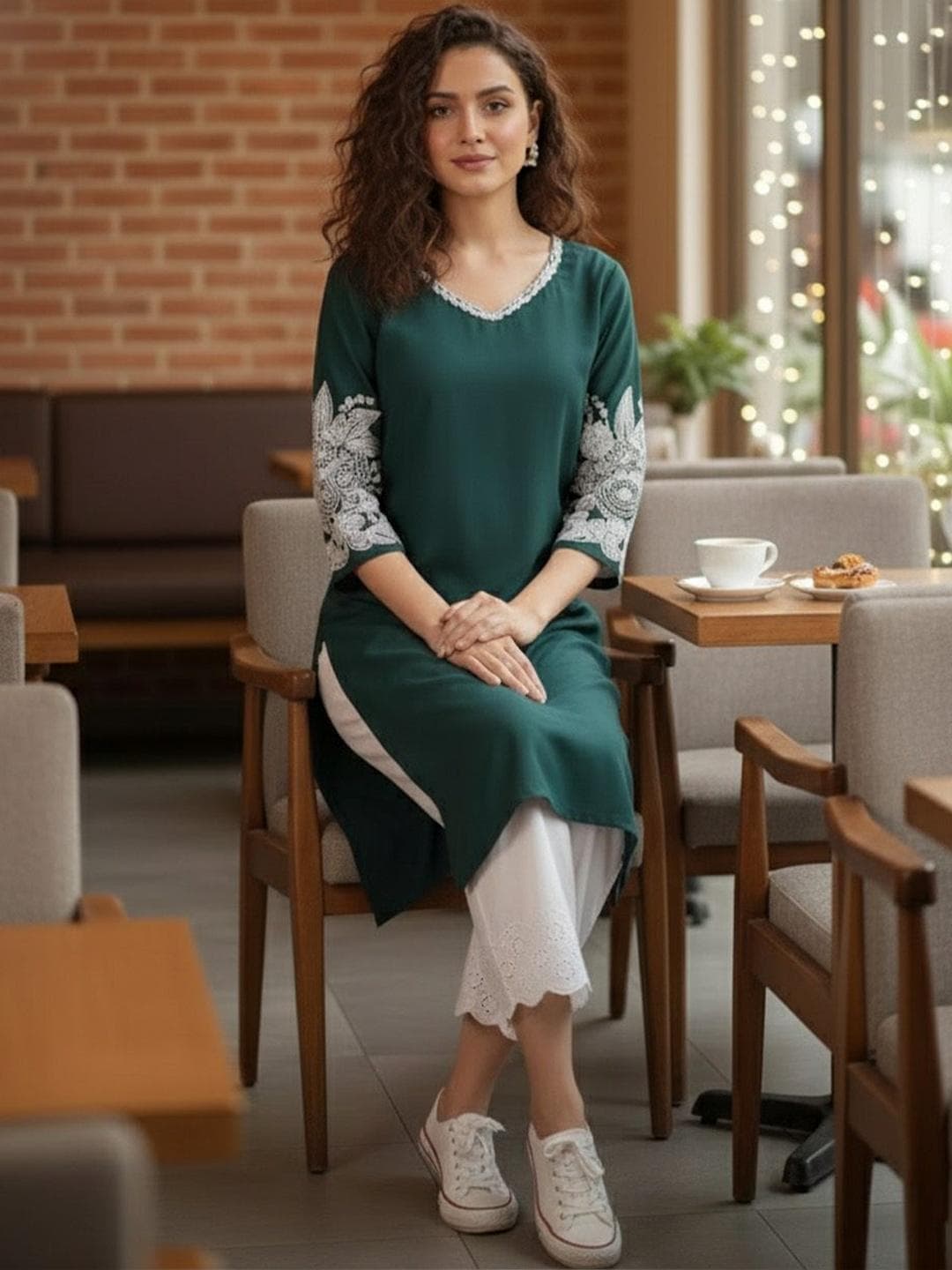 Varanga Women Ethnic Motifs Embroidered Thread Work Grandeur & Majestic Artwork Kurta