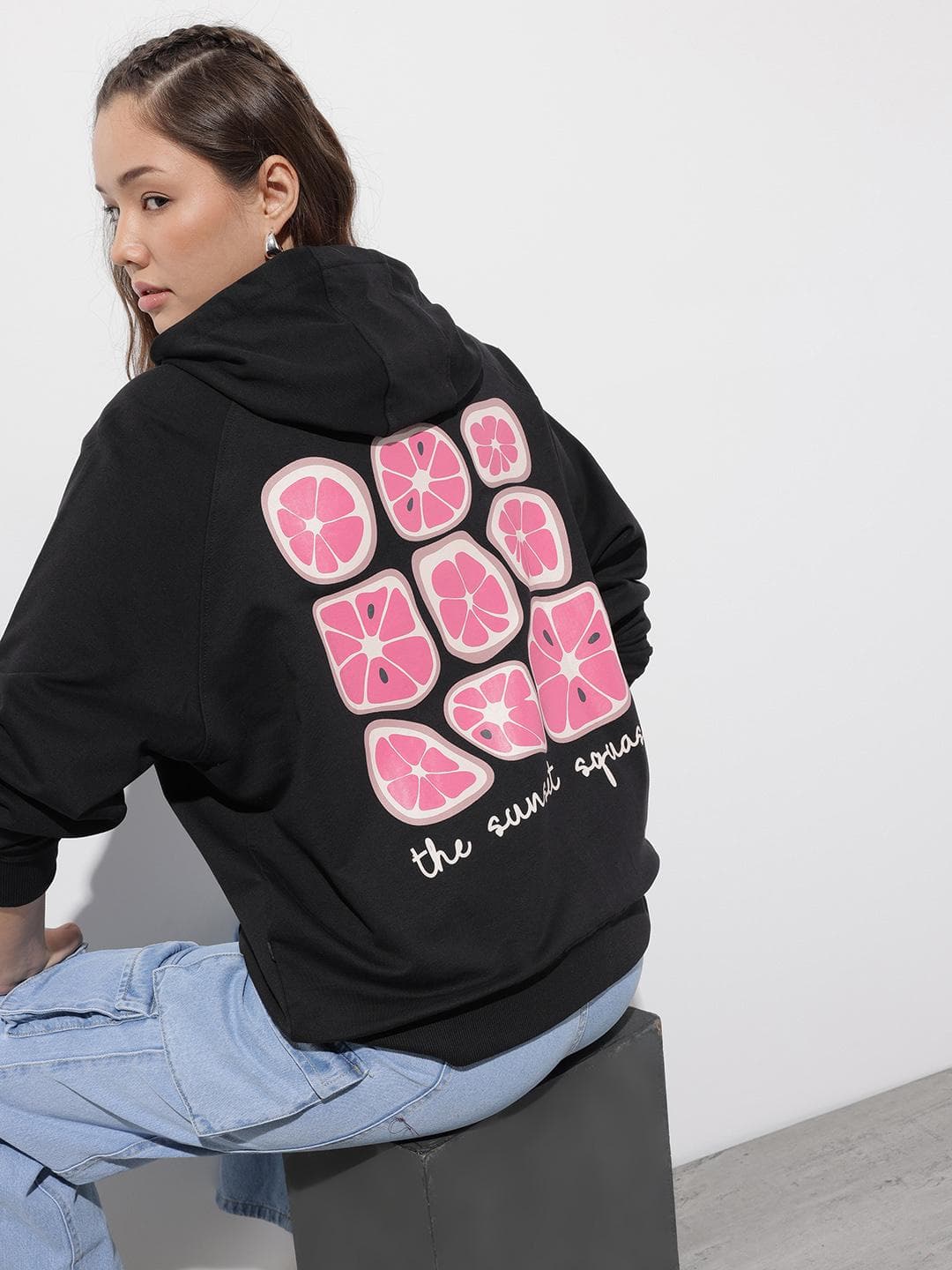 The Roadster Life Co. Graphic Printed Hooded Sweatshirt