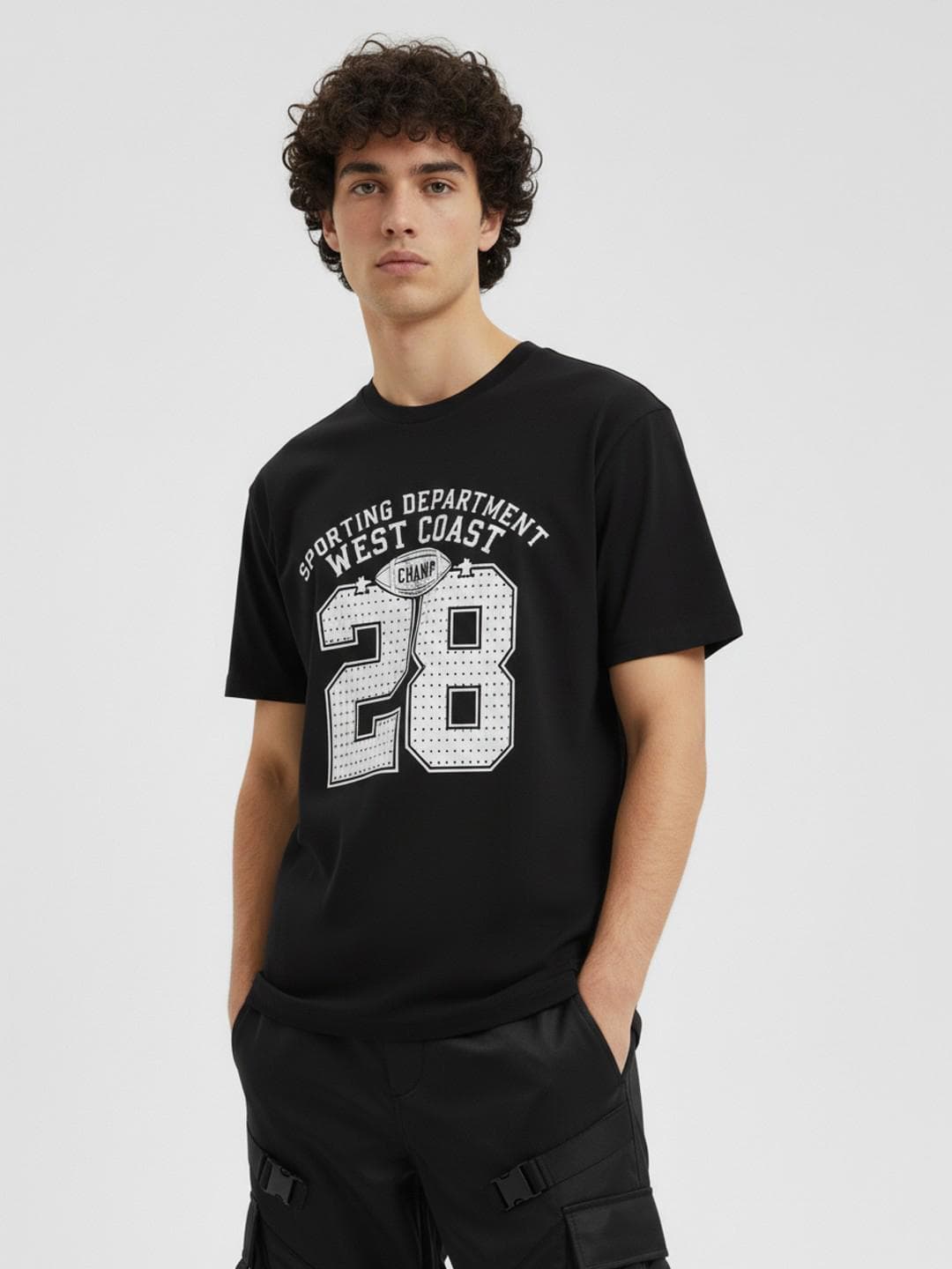 glitchez Relaxed Fit Typography Printed Pure Cotton T-shirt