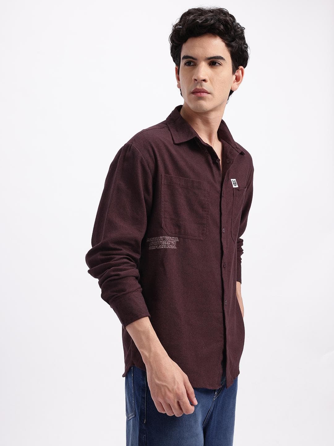 glitchez Pure Cotton Twill Weave Casual Shirt