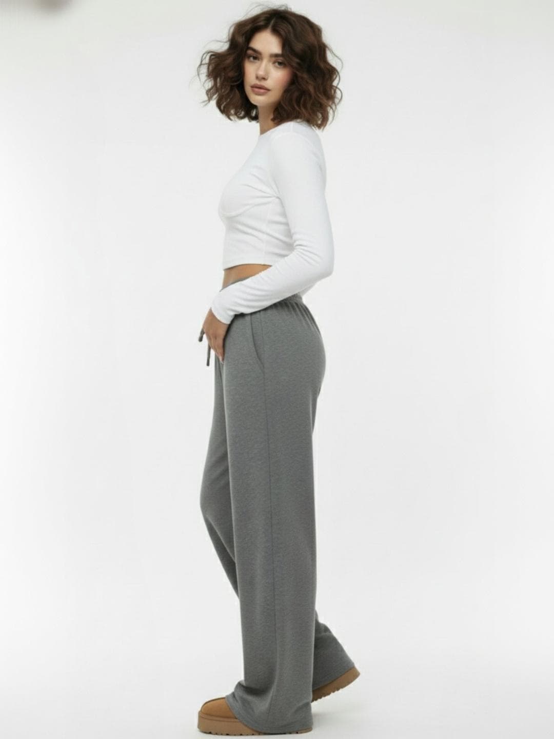 glitchez Women Slouchy Flared Track Pants