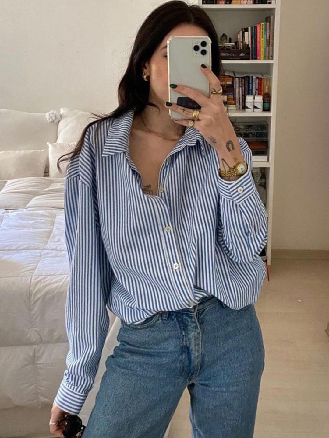 Femibazaar Women Relaxed Striped Casual Shirt