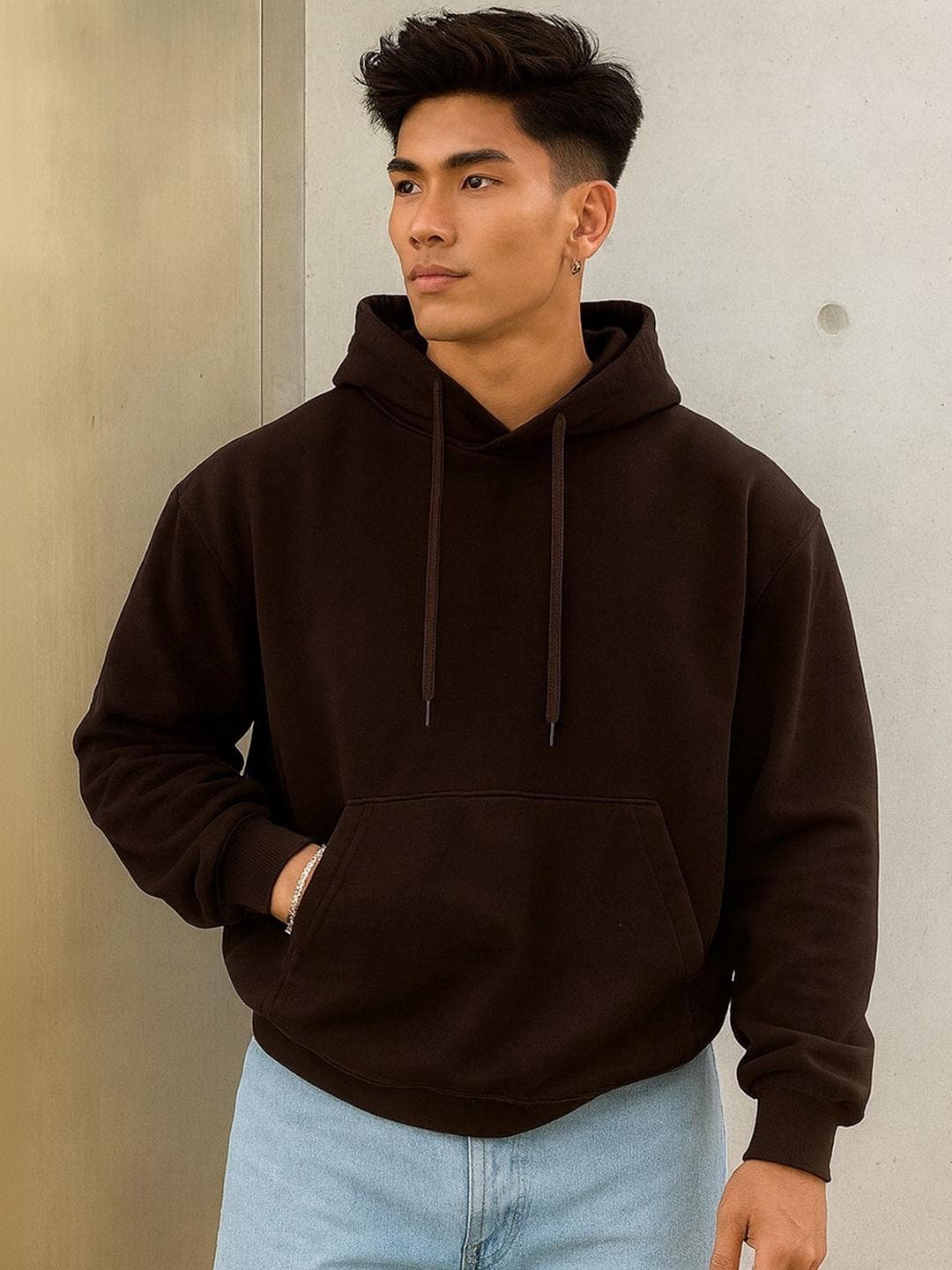 JUMPCUTS Men Hooded Sweatshirt