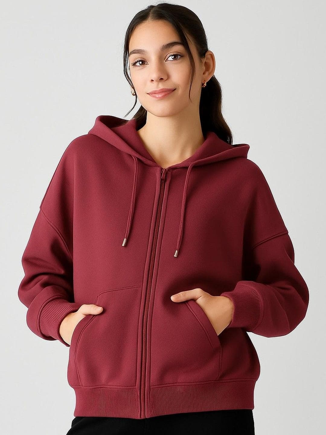 ADBUCKS Women Hooded Sweatshirt