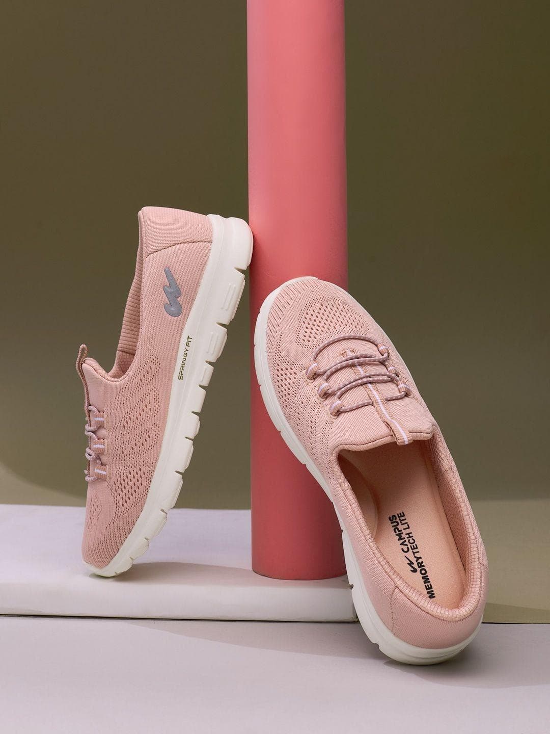Campus SAFFRON Women Textured Walking Slip on Non-Marking Sports Shoes