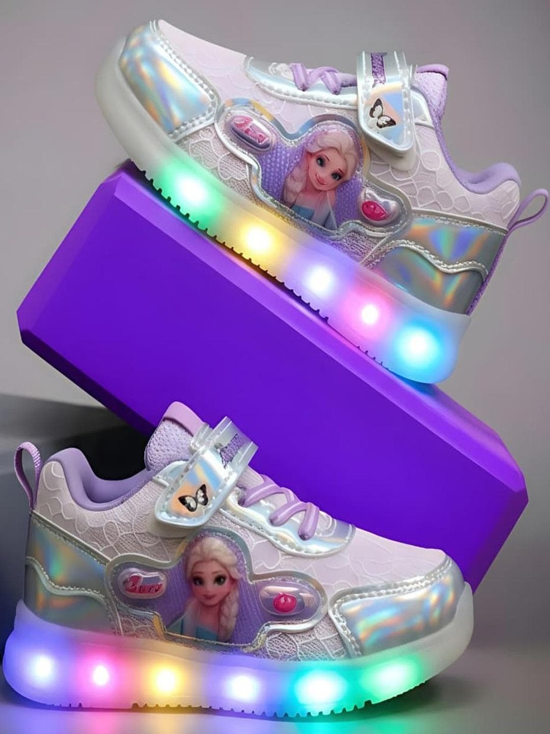 Crazyly Girls Frozen Textured Sneakers