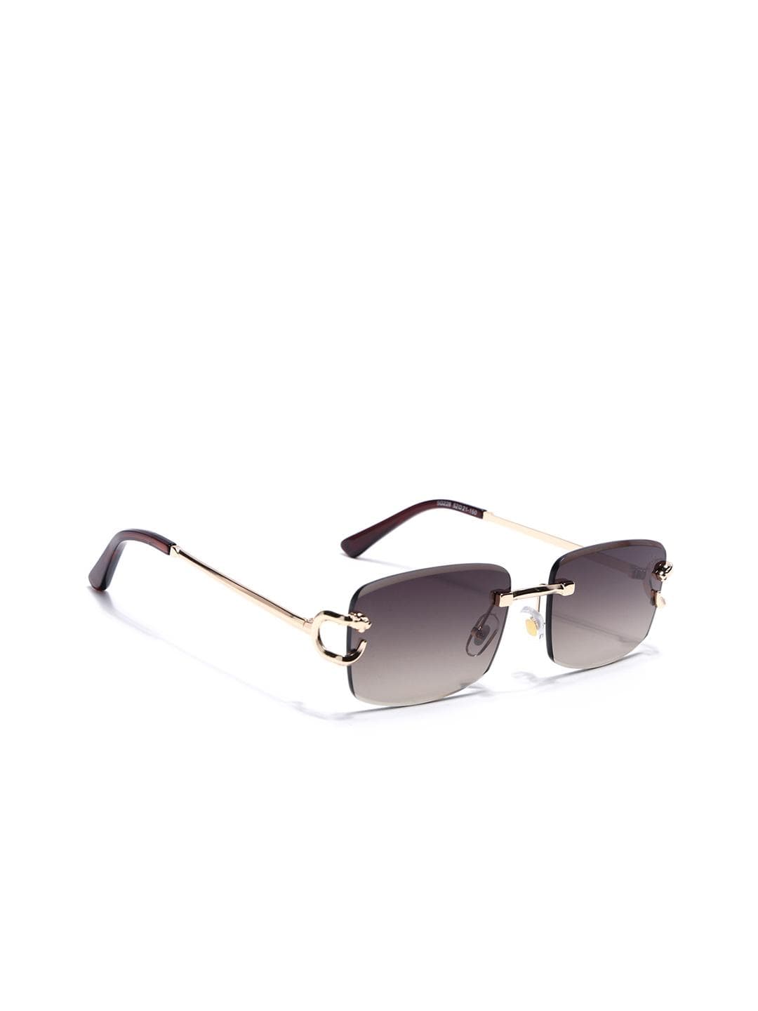 Buy Voyage Unisex Brown Rectangle Sunglasses UV Protected Lens - - Accessories for Unisex