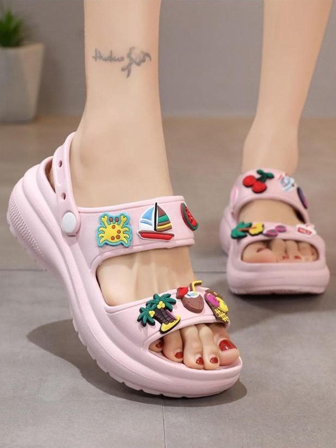 Shozie Girls Embellished Slip-On Flip Flops